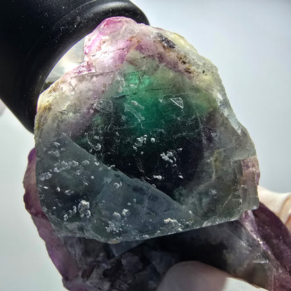 Seltene Phantom Fluorit Würfel Stufe, grün lila Okorusu, Namibia 80*48*32mm #13040