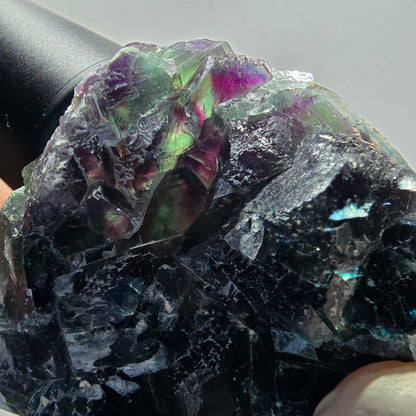 Seltene Phantom Fluorit Würfel Stufe, grün lila Okorusu, Namibia 68*57*22mm #13041