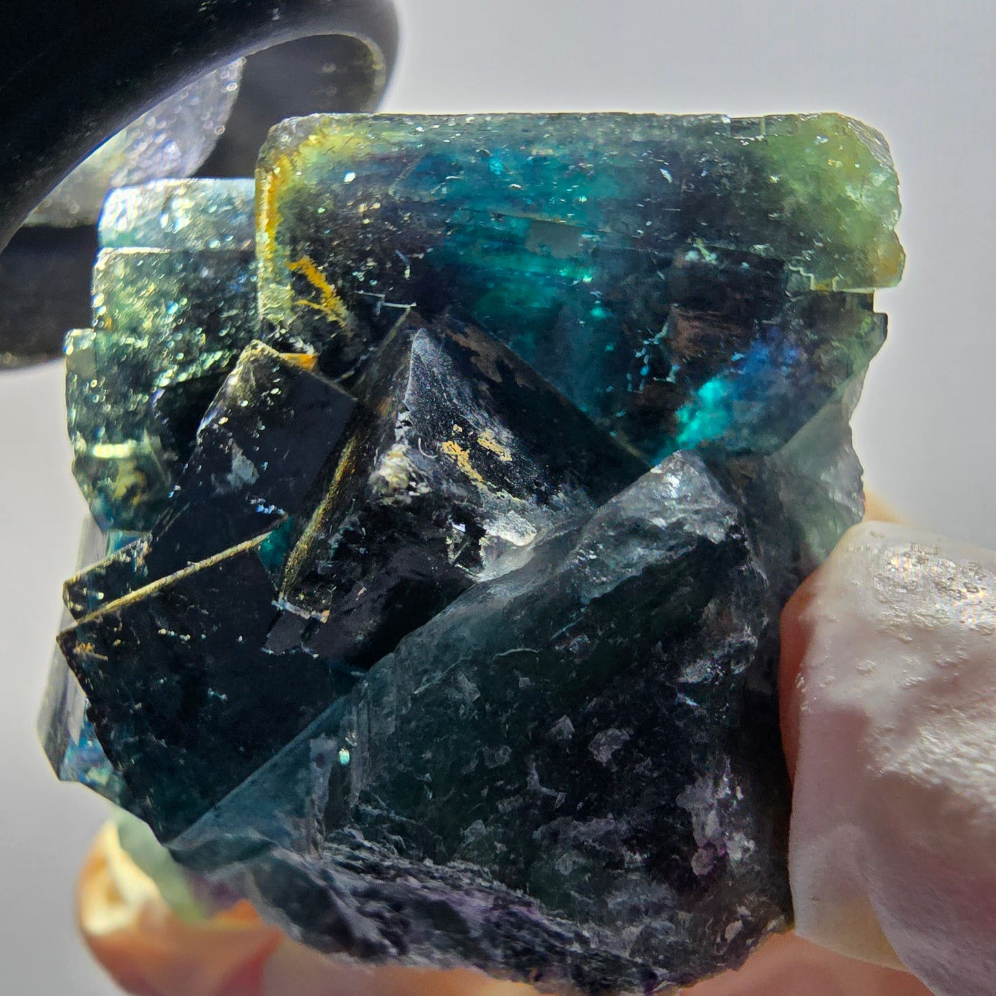 Phantom Fluorit Würfel Stufe, blau Butterfly Pocket, Okorusu, Namibia 73*56*38mm #13045