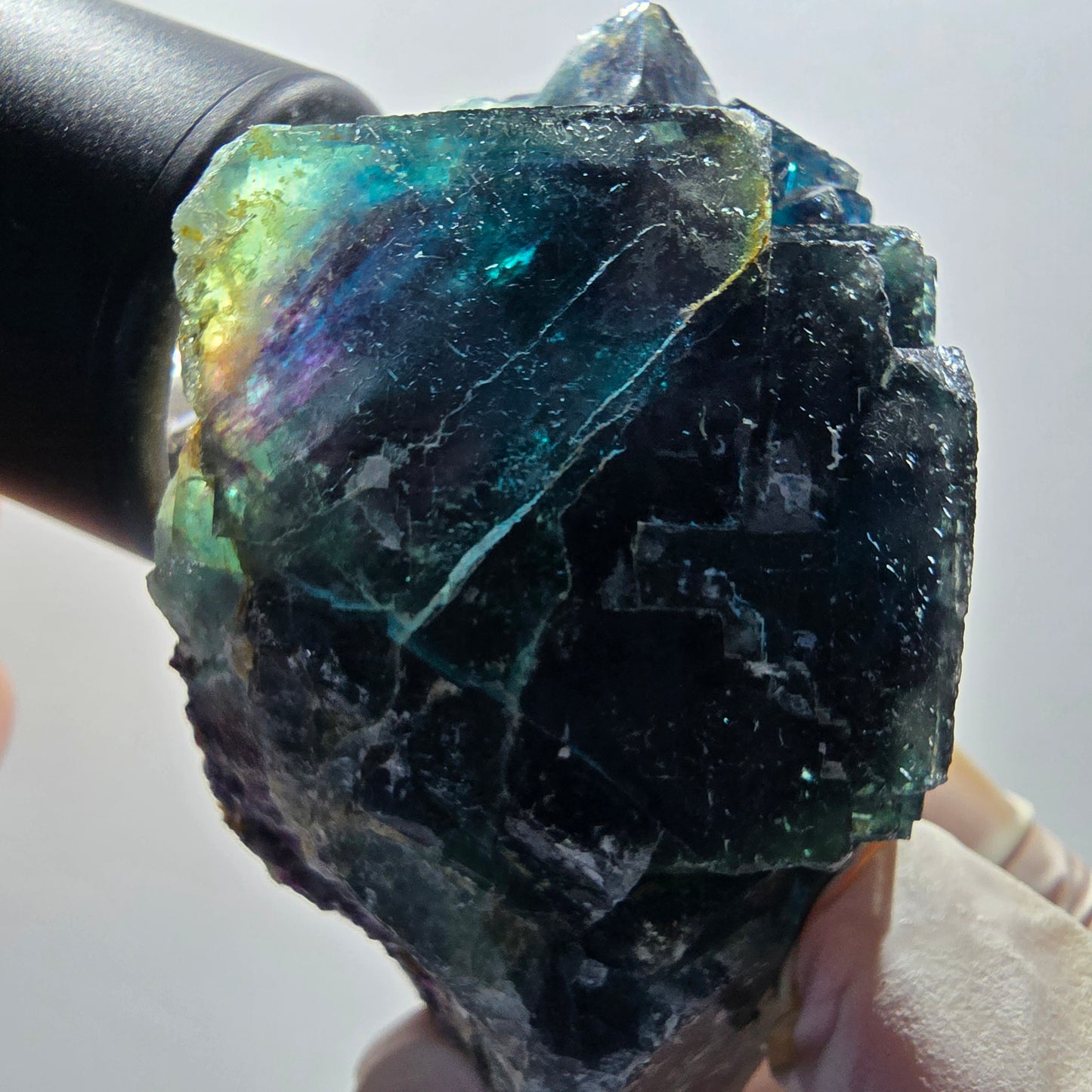 Phantom Fluorit Würfel Stufe, blau Butterfly Pocket, Okorusu, Namibia 73*56*38mm #13045