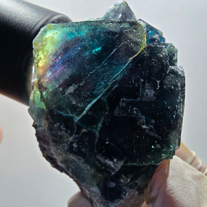 Phantom Fluorit Würfel Stufe, blau Butterfly Pocket, Okorusu, Namibia 73*56*38mm #13045