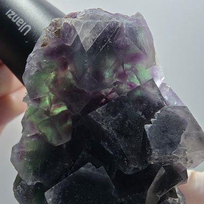 Phantom Fluorit Würfel Stufe, grün lila Okorusu, Namibia 80*48*40mm #13046