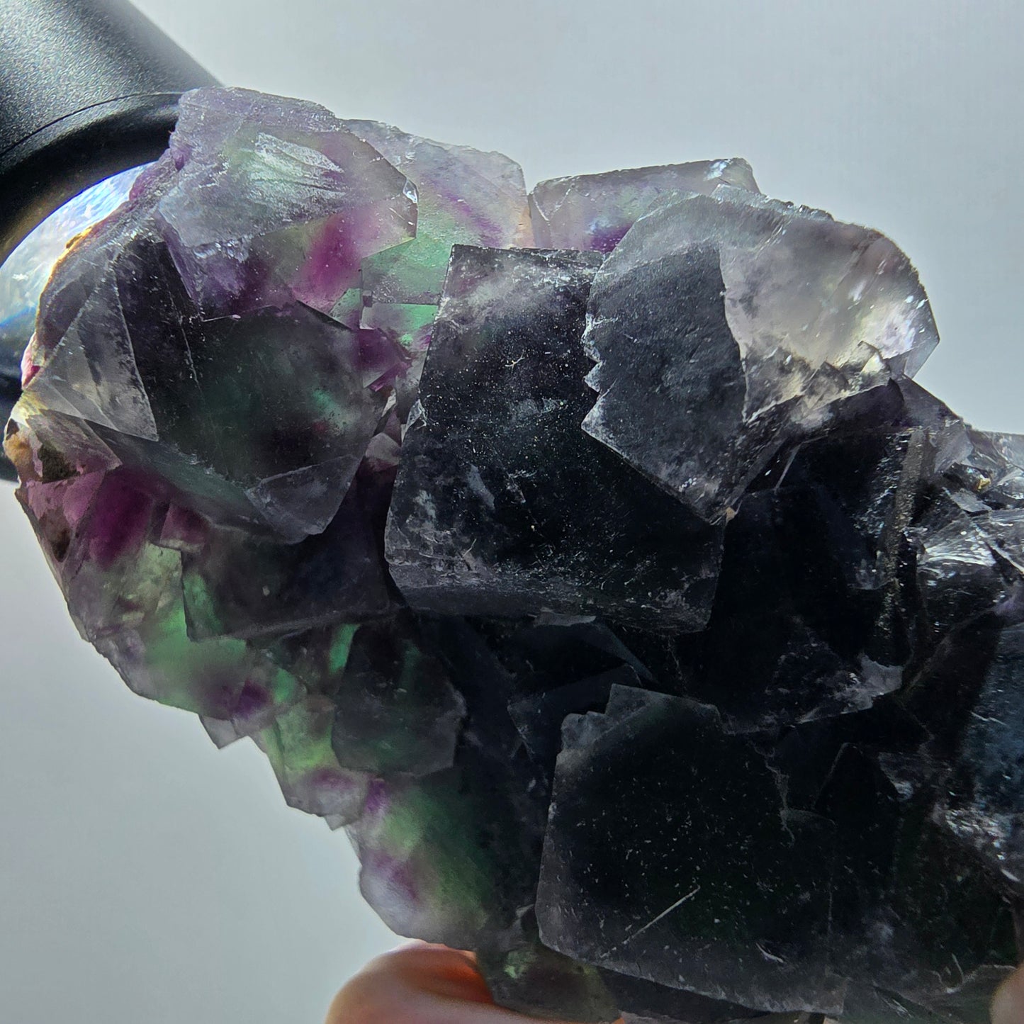 Phantom Fluorit Würfel Stufe, grün lila Okorusu, Namibia 80*48*40mm #13046