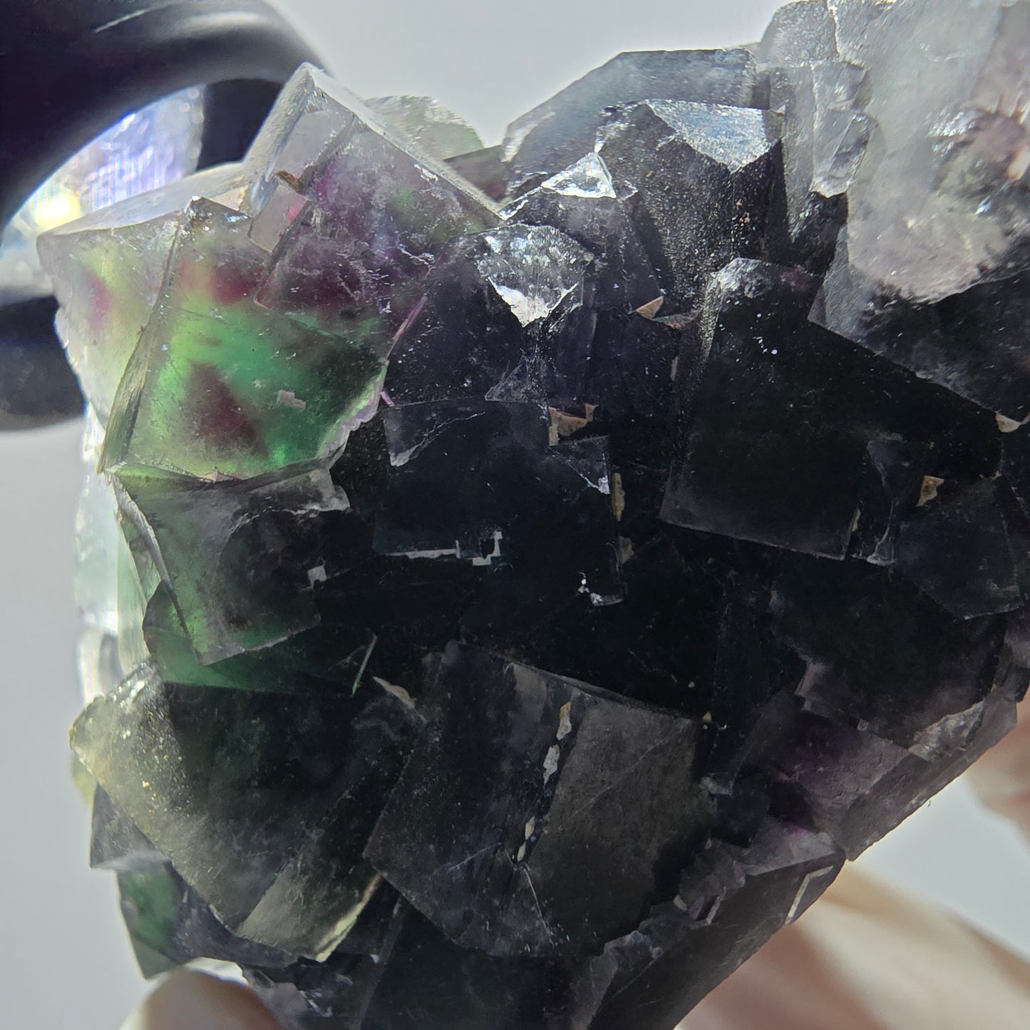 Phantom Fluorit Würfel Stufe, grün lila Okorusu, Namibia 80*48*40mm #13046