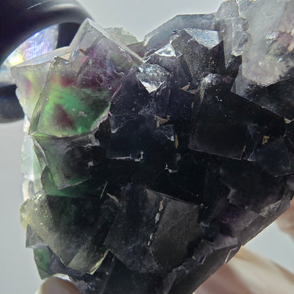 Phantom Fluorit Würfel Stufe, grün lila Okorusu, Namibia 80*48*40mm #13046