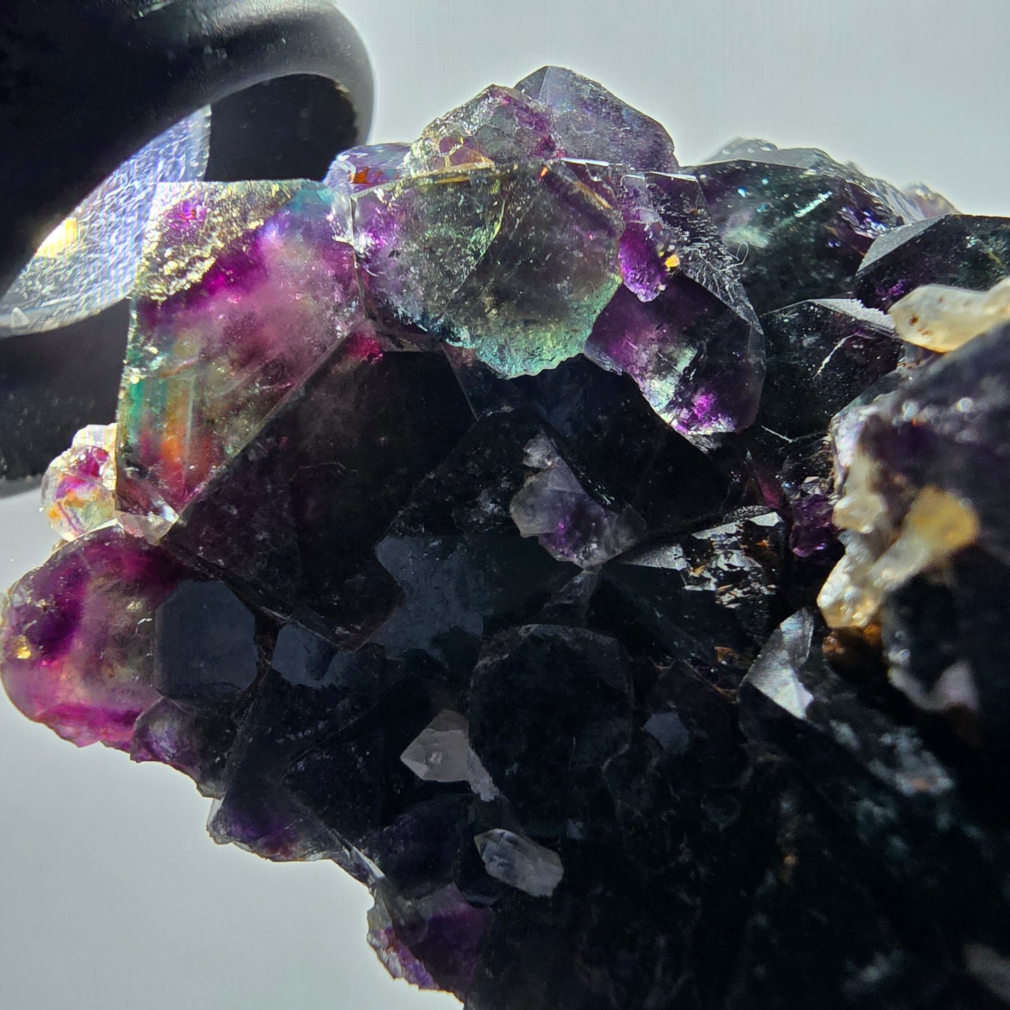 Phantom Fluorit Würfel, Quarz Stufe, grün lila Okorusu, Namibia 73*66*41mm #13050