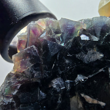 Phantom Fluorit Würfel Stufe, grün lila Okorusu, Namibia 79*55*19mm #13053