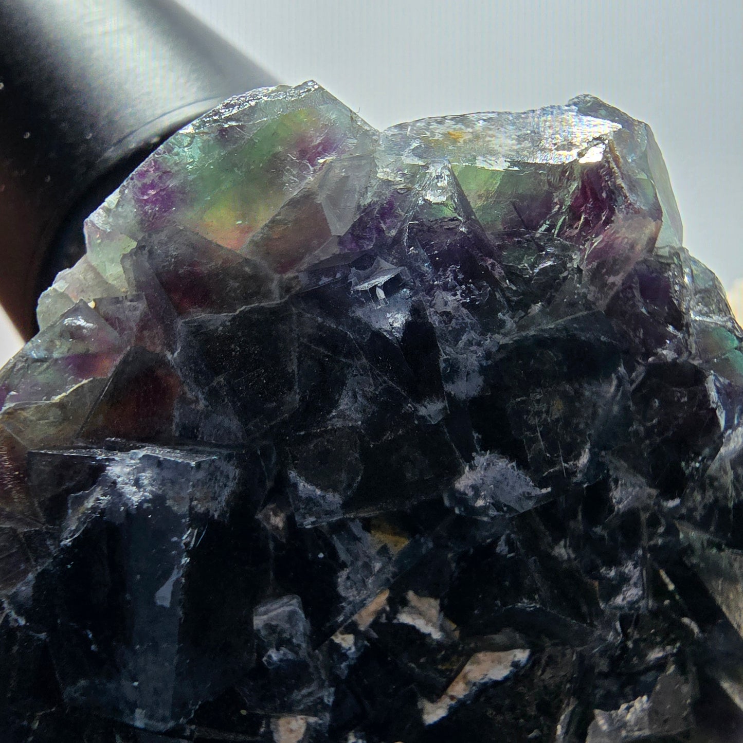 Phantom Fluorit Würfel Stufe, grün lila Okorusu, Namibia 79*55*19mm #13053