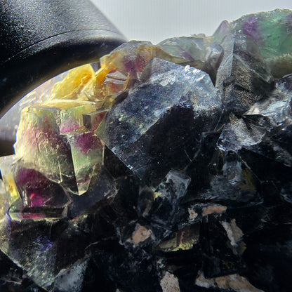 Phantom Fluorit Würfel Stufe, grün lila Okorusu, Namibia 79*55*19mm #13053