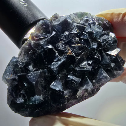 Phantom Fluorit Würfel Stufe, grün lila Okorusu, Namibia 79*55*19mm #13053