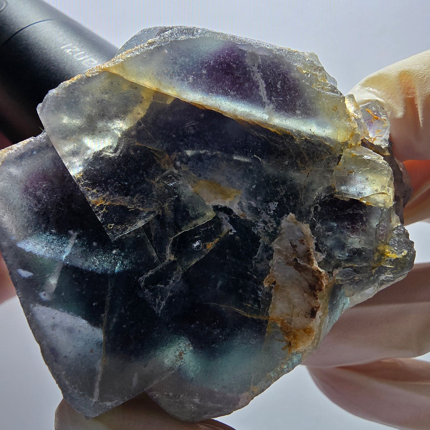 Phantom Fluorit Würfel Stufe, grün lila Okorusu, Namibia 62*58*41mm #13054