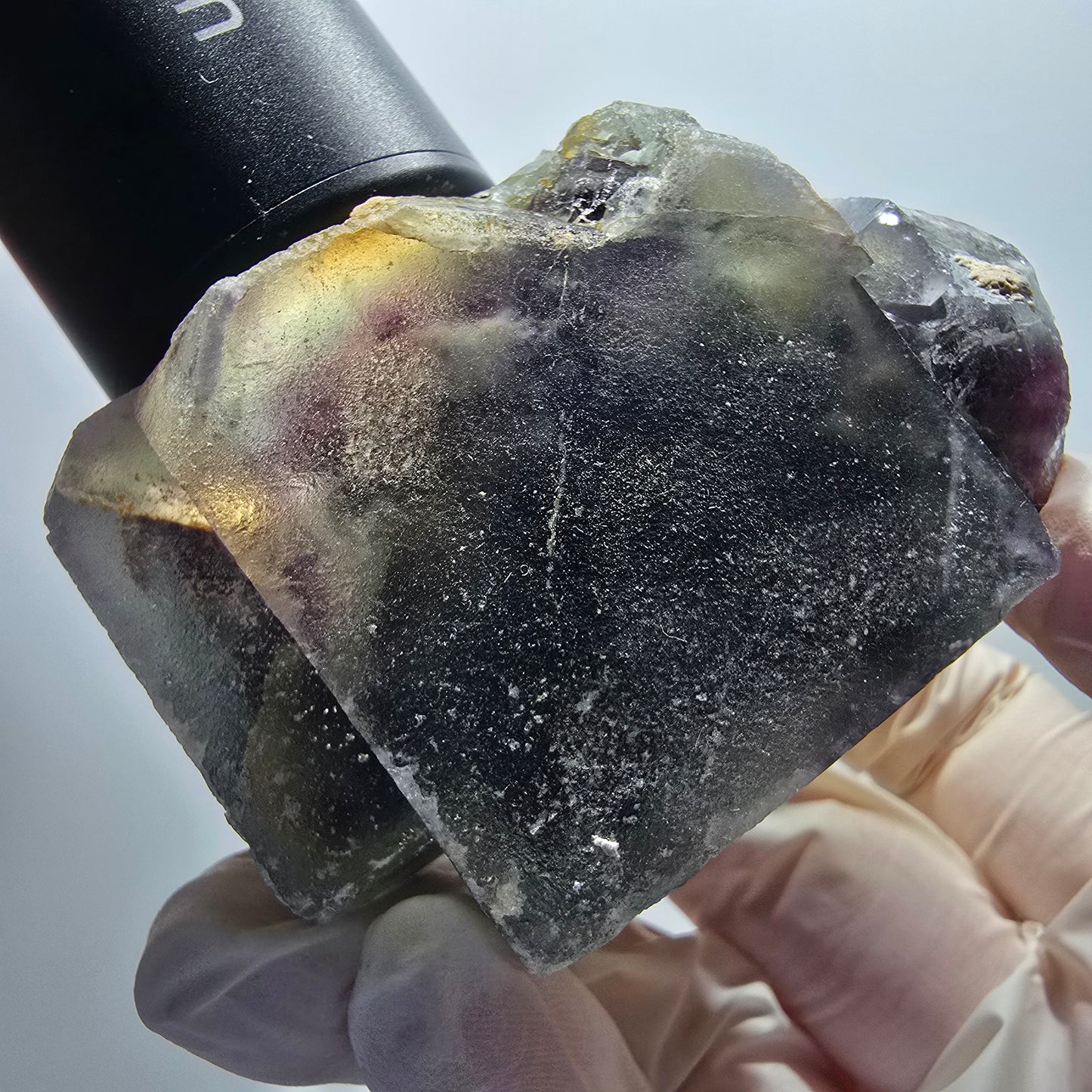 Phantom Fluorit Würfel Stufe, grün lila Okorusu, Namibia 62*58*41mm #13054