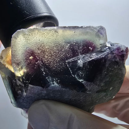 Phantom Fluorit Würfel Stufe, grün lila Okorusu, Namibia 62*58*41mm #13054