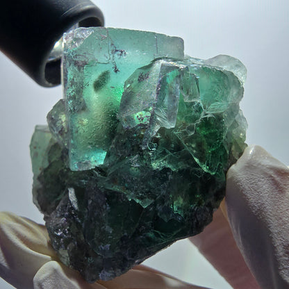 Phantom Fluorit Würfel Stufe, parkettiert grün Okorusu, Namibia 67*55*39mm #13058