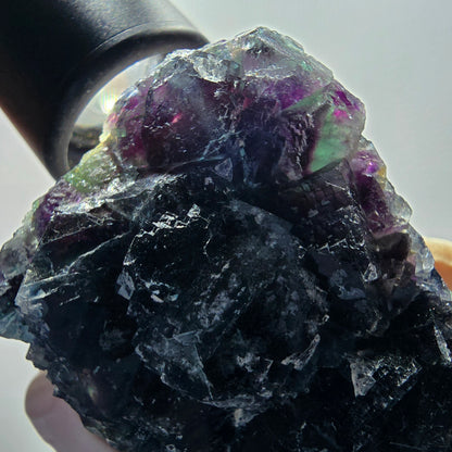 Phantom Fluorit Würfel Stufe, grün lila Okorusu, Namibia 81*48*28mm #13059