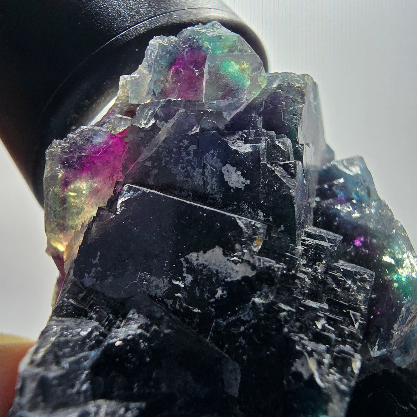 Phantom Fluorit Würfel Stufe, grün lila Okorusu, Namibia 81*48*28mm #13059