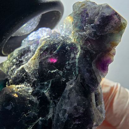 Phantom Fluorit Würfel Stufe, grün lila Okorusu, Namibia 81*48*28mm #13059
