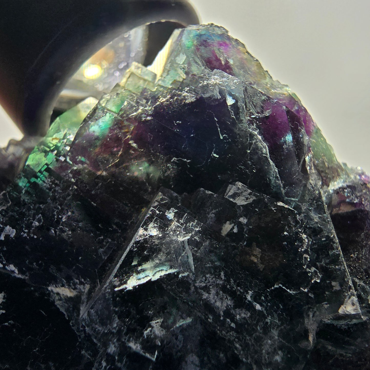 Phantom Fluorit Würfel Stufe, grün lila Okorusu, Namibia 81*48*28mm #13059