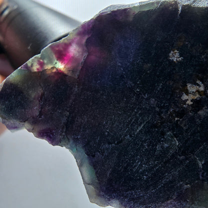 Phantom Fluorit Würfel Stufe, grün lila Okorusu, Namibia 81*48*28mm #13059
