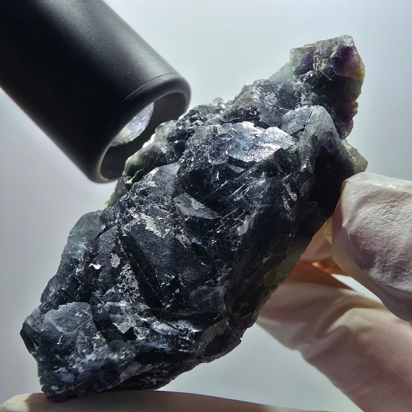 Phantom Fluorit Würfel Stufe, grün lila Okorusu, Namibia 81*48*28mm #13059