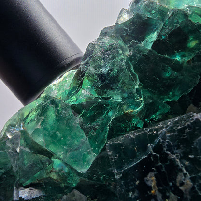 Phantom Fluorit Würfel Stufe, parkettiert grün Okorusu, Namibia 107*68*38mm #13060