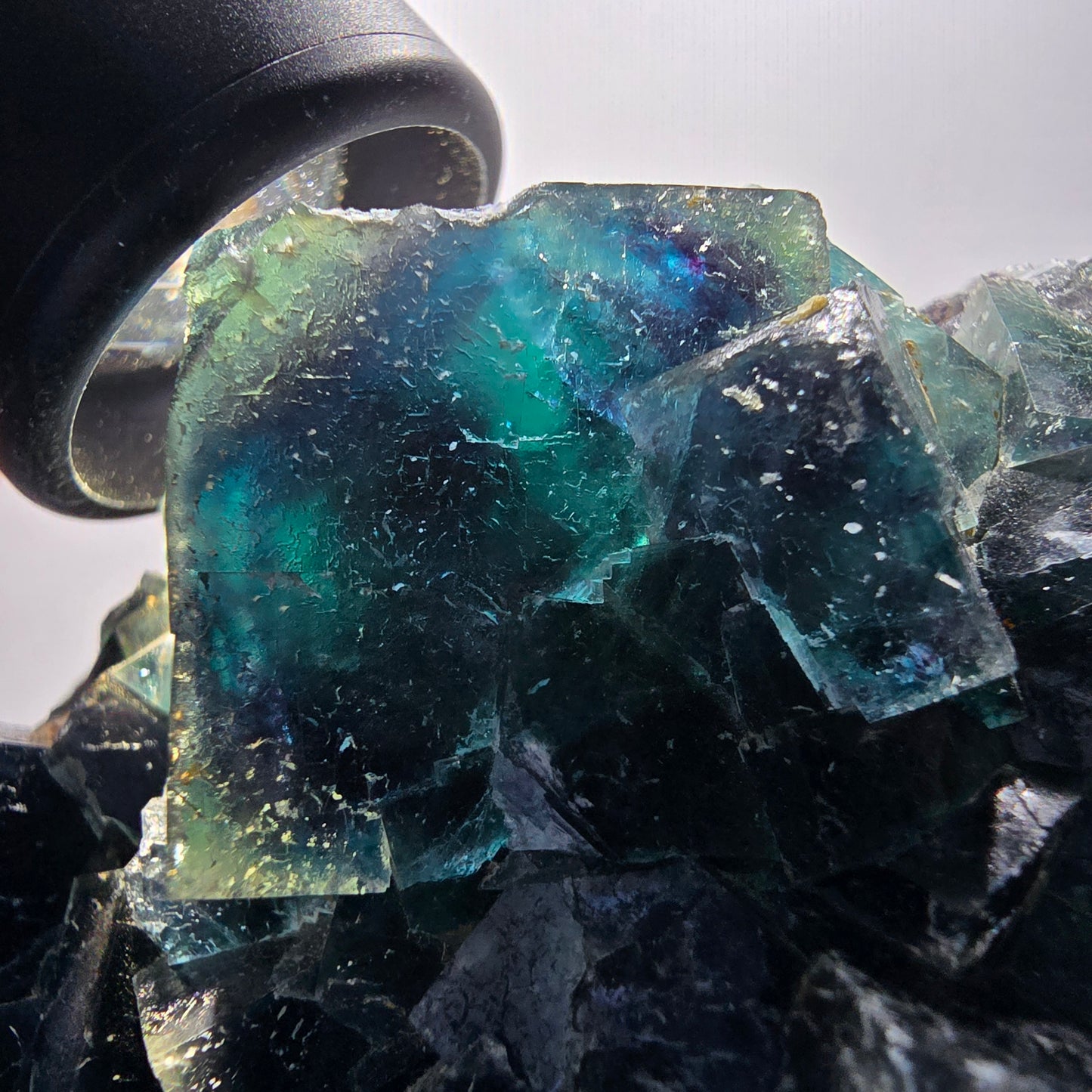 Phantom Fluorit Würfel Stufe, blau Butterfly Pocket, Okorusu, Namibia 92*76*41mm #13061