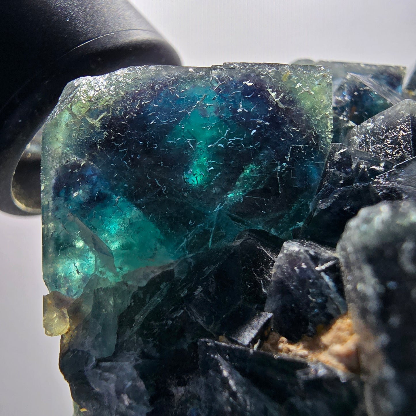 Phantom Fluorit Würfel Stufe, blau Butterfly Pocket, Okorusu, Namibia 92*76*41mm #13061