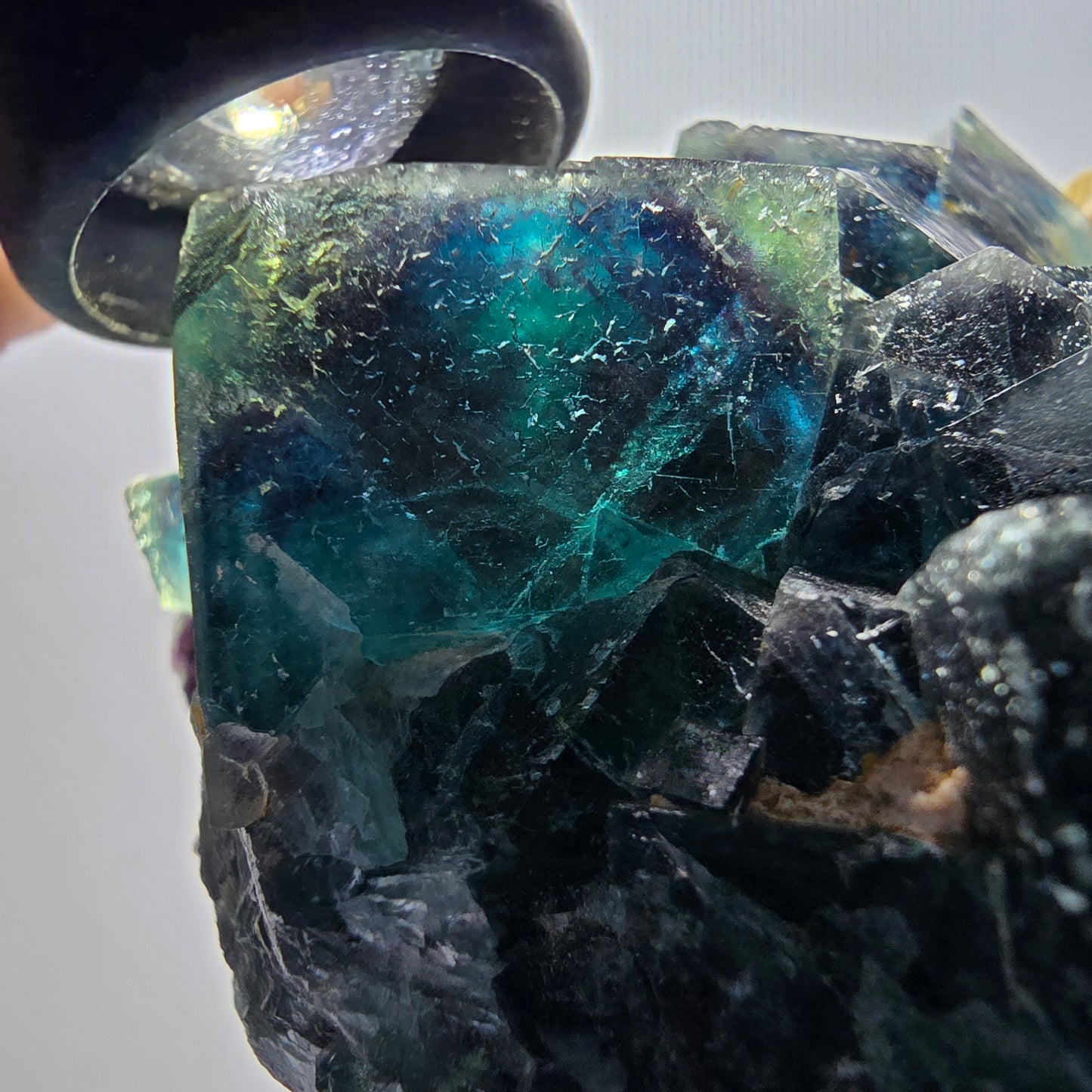 Phantom Fluorit Würfel Stufe, blau Butterfly Pocket, Okorusu, Namibia 92*76*41mm #13061