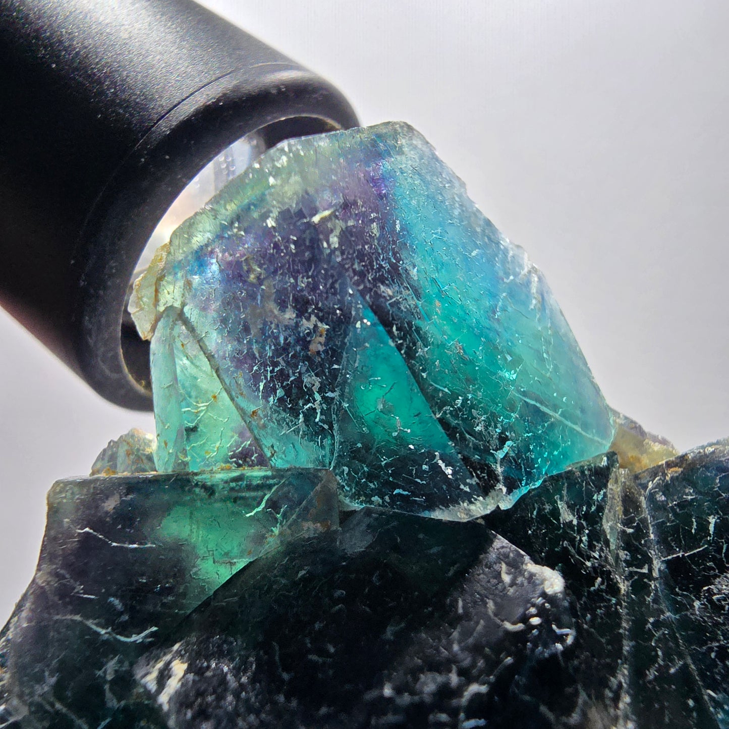 Phantom Fluorit Würfel Stufe, blau Butterfly Pocket, Okorusu, Namibia 92*76*41mm #13061
