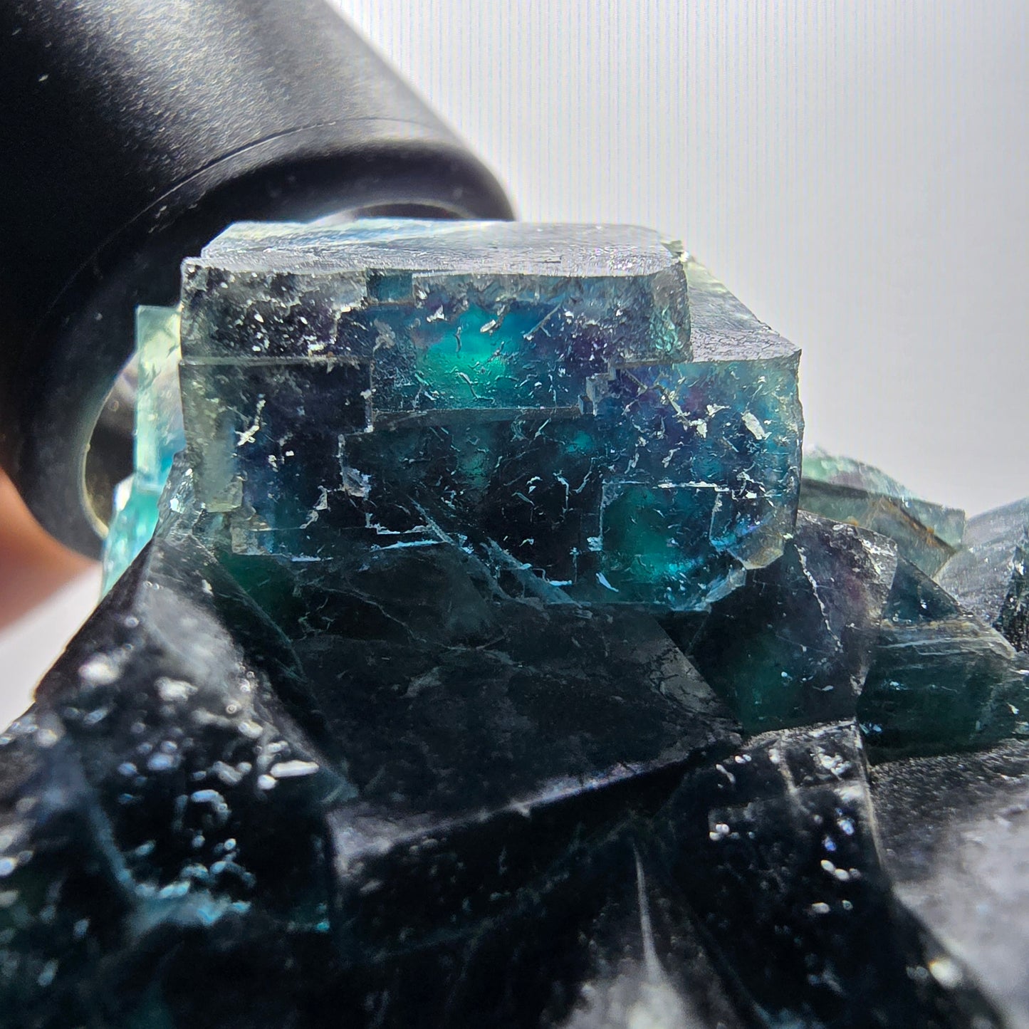Phantom Fluorit Würfel Stufe, blau Butterfly Pocket, Okorusu, Namibia 92*76*41mm #13061