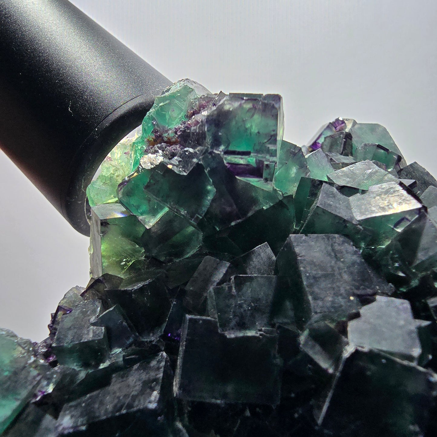 Phantom Fluorit Würfel Stufe, zonal, parkettiert Okorusu, Namibia 109*78*32mm #13063