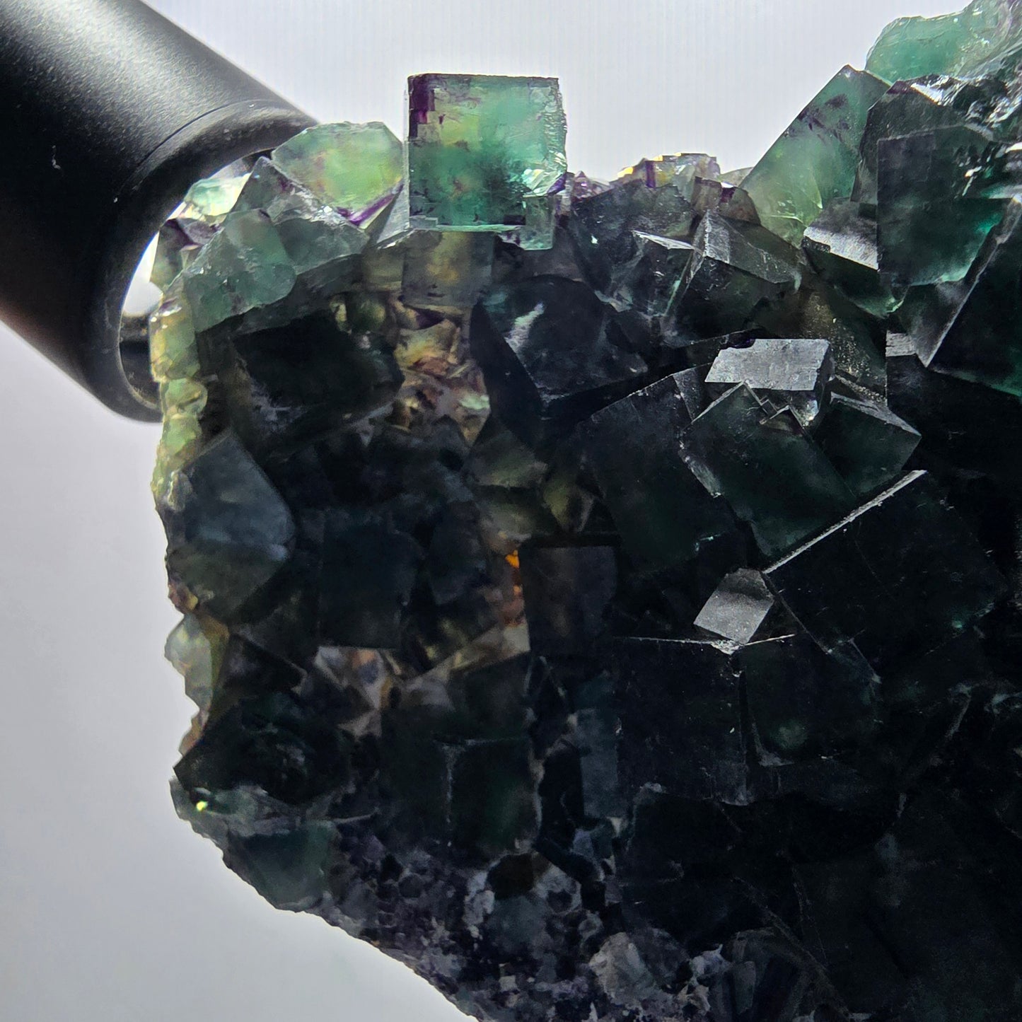 Phantom Fluorit Würfel Stufe, zonal, parkettiert Okorusu, Namibia 109*78*32mm #13063