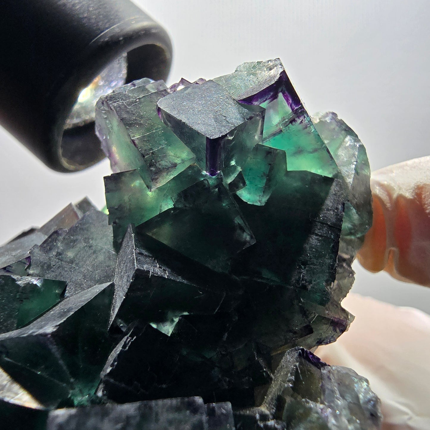 Phantom Fluorit Würfel Stufe, zonal, parkettiert Okorusu, Namibia 109*78*32mm #13063