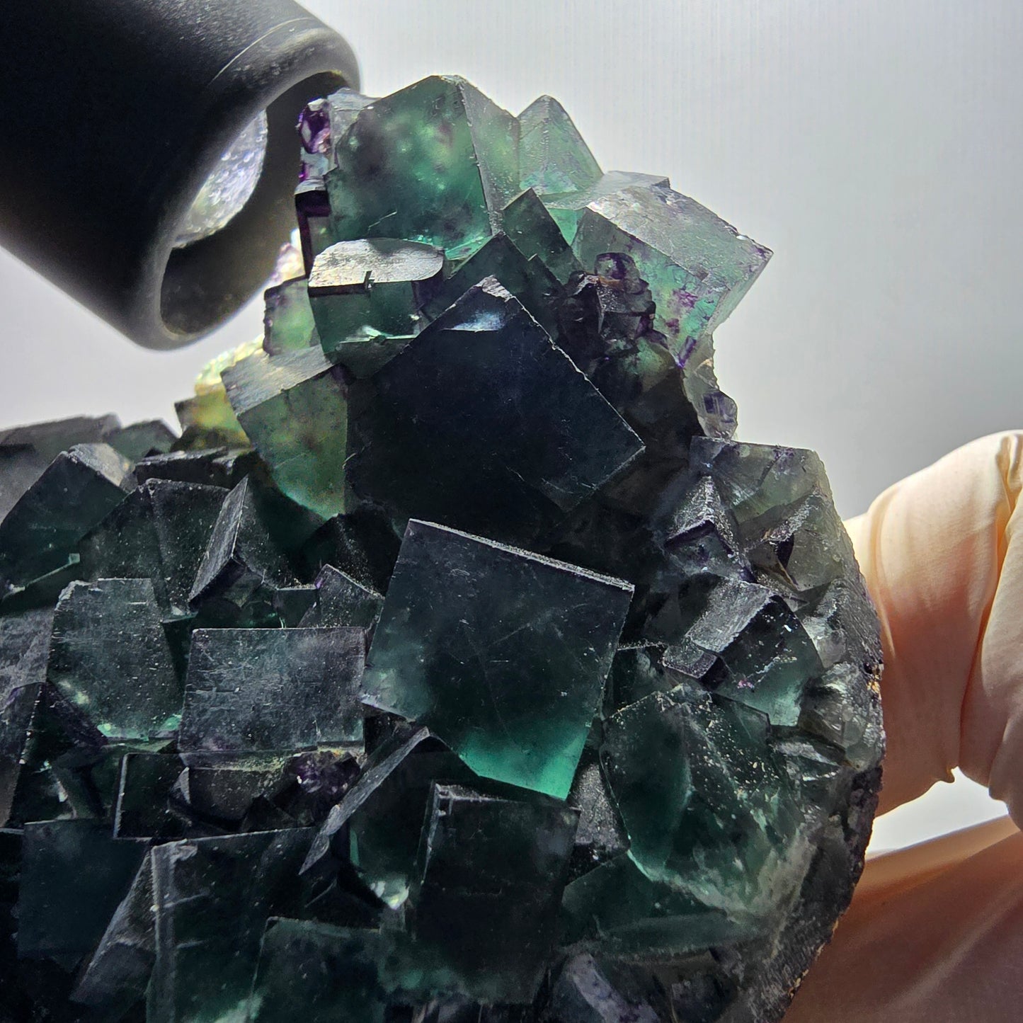 Phantom Fluorit Würfel Stufe, zonal, parkettiert Okorusu, Namibia 109*78*32mm #13063
