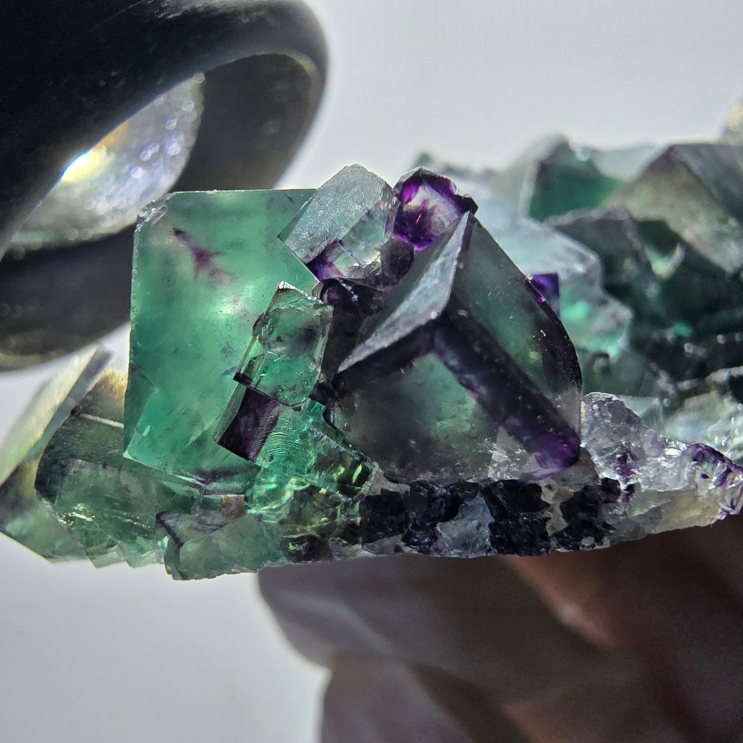 Phantom Fluorit Würfel Stufe, zonal, parkettiert Okorusu, Namibia 109*78*32mm #13063