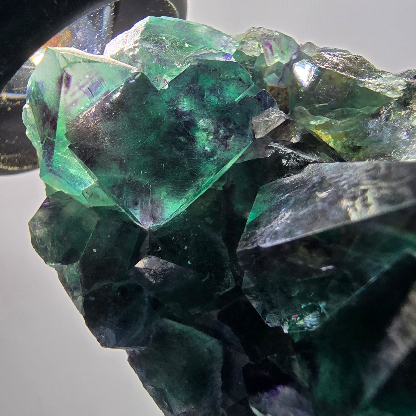 Phantom Fluorit Würfel Stufe, grün lila Okorusu, Namibia 91*58*31mm #13064