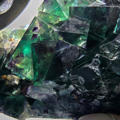 Phantom Fluorit Würfel Stufe, grün lila Okorusu, Namibia 91*58*31mm #13064
