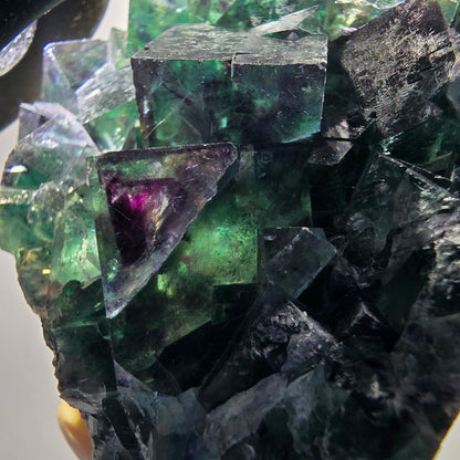 Phantom Fluorit Würfel Stufe, grün lila Okorusu, Namibia 91*58*31mm #13064
