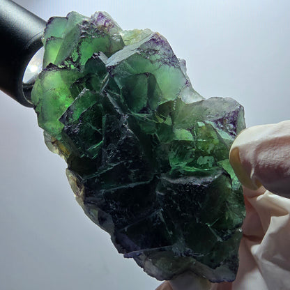Phantom Fluorit Würfel Stufe, zonal, parkettiert Okorusu, Namibia 95*56*36mm #13066