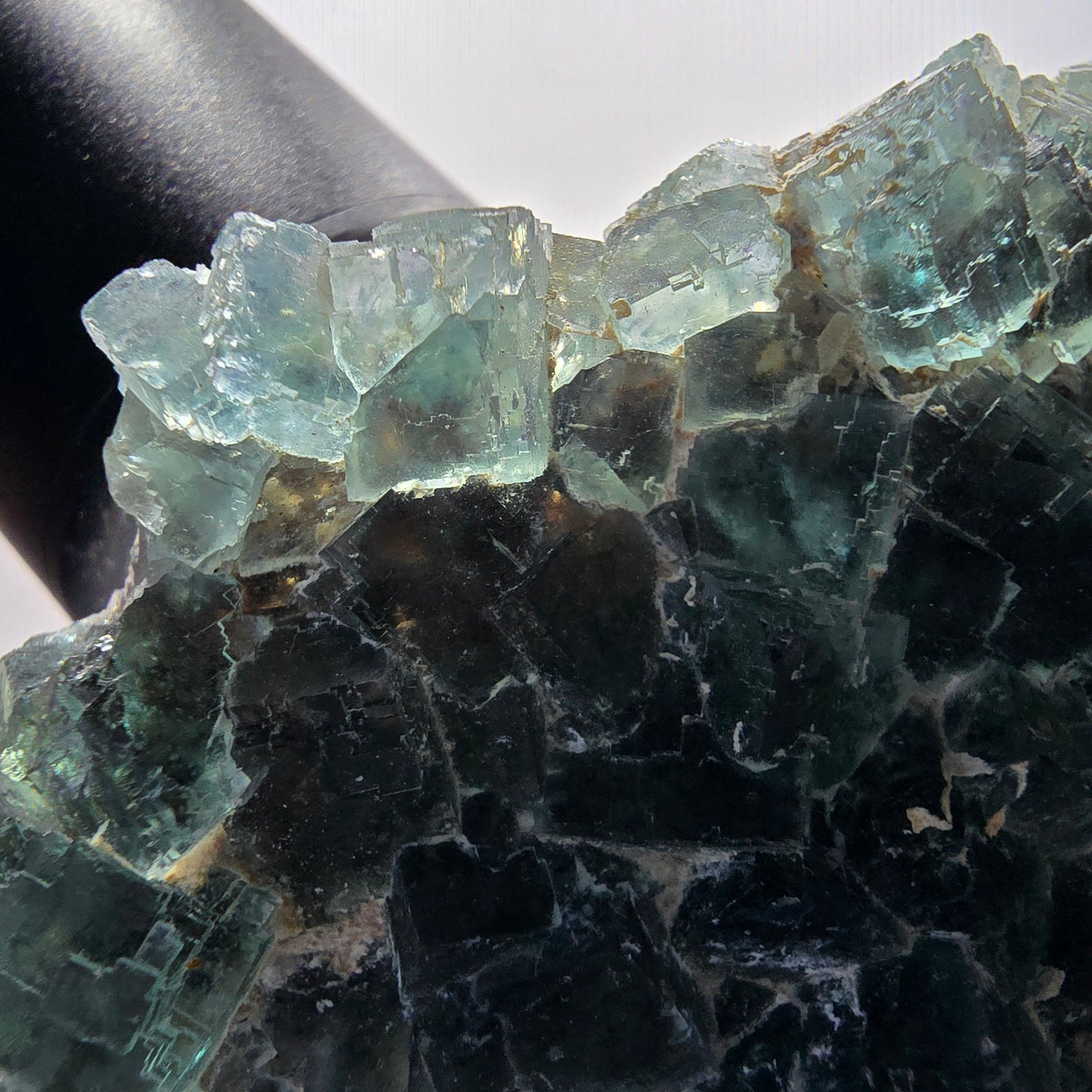 Phantom Fluorit Würfel Stufe, parkettiert grün Okorusu, Namibia 90*72*24mm #13067