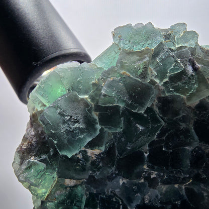 Phantom Fluorit Würfel Stufe, parkettiert grün Okorusu, Namibia 90*72*24mm #13067