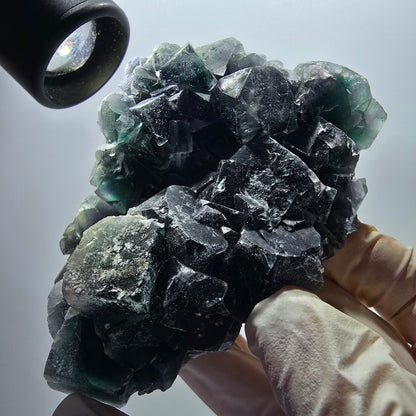 Phantom Fluorit Würfel Stufe, grün lila Okorusu, Namibia 99*66*35mm #13068