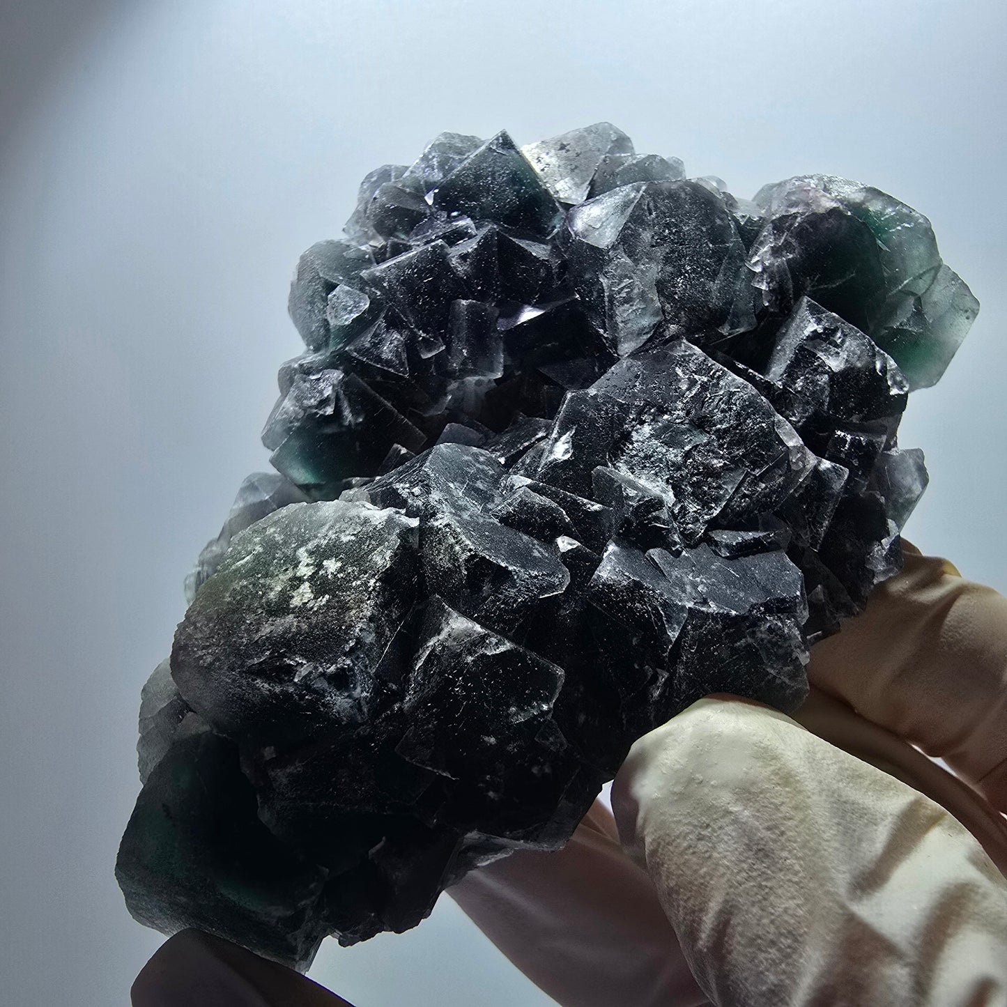 Phantom Fluorit Würfel Stufe, grün lila Okorusu, Namibia 99*66*35mm #13068