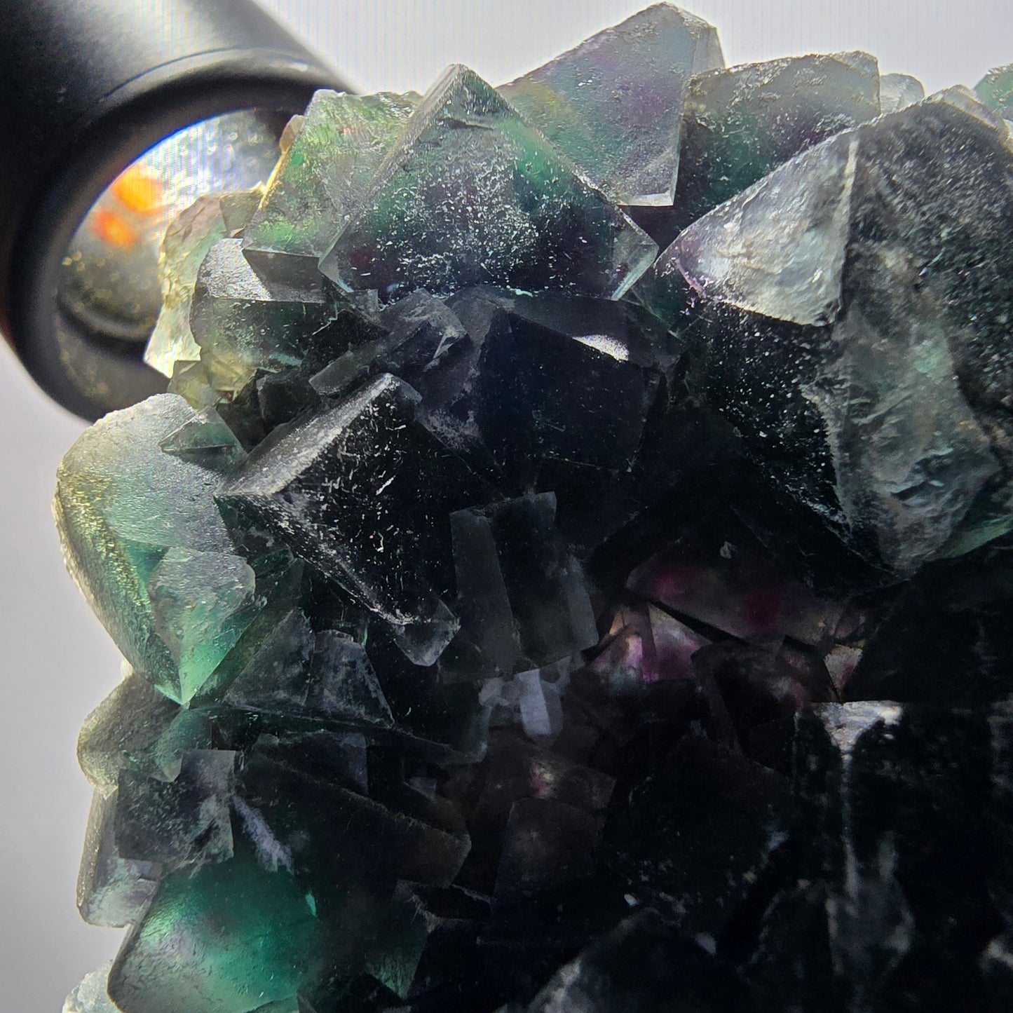 Phantom Fluorit Würfel Stufe, grün lila Okorusu, Namibia 99*66*35mm #13068