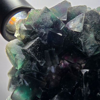 Phantom Fluorit Würfel Stufe, grün lila Okorusu, Namibia 99*66*35mm #13068