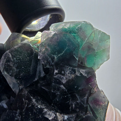 Phantom Fluorit Würfel Stufe, grün lila Okorusu, Namibia 99*66*35mm #13068