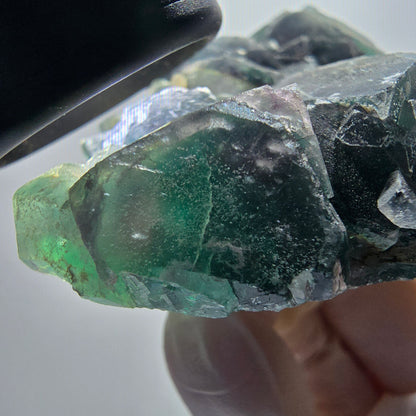 Phantom Fluorit Würfel Stufe, grün lila Okorusu, Namibia 99*66*35mm #13068