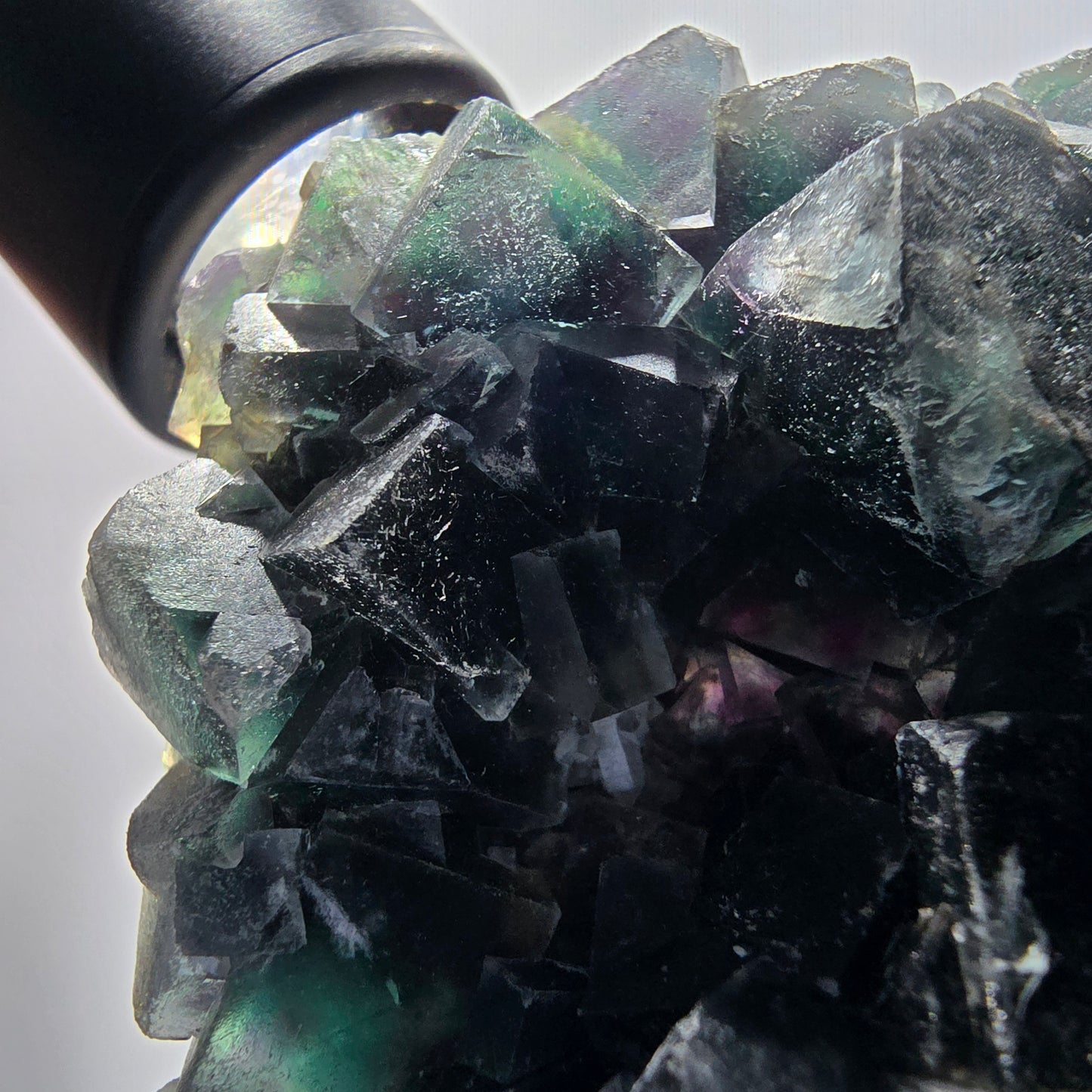 Phantom Fluorit Würfel Stufe, grün lila Okorusu, Namibia 99*66*35mm #13068