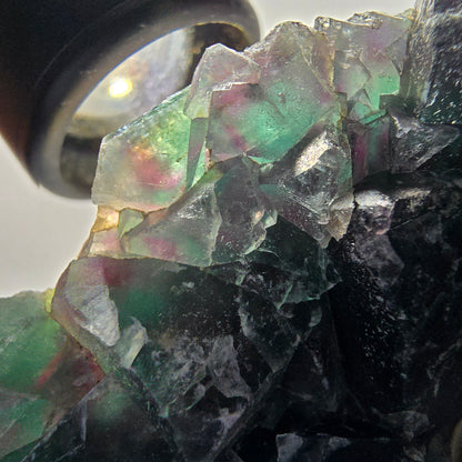 Phantom Fluorit Würfel Stufe, grün lila Okorusu, Namibia 99*66*35mm #13068
