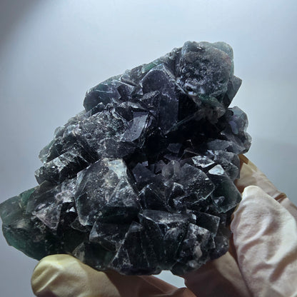 Phantom Fluorit Würfel Stufe, grün lila Okorusu, Namibia 99*66*35mm #13068